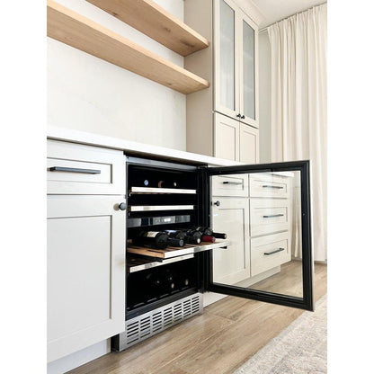 ZLINE 24 in. Monument Dual Zone 44-Bottle Wine Cooler in Stainless Steel (RWV-UD-24)