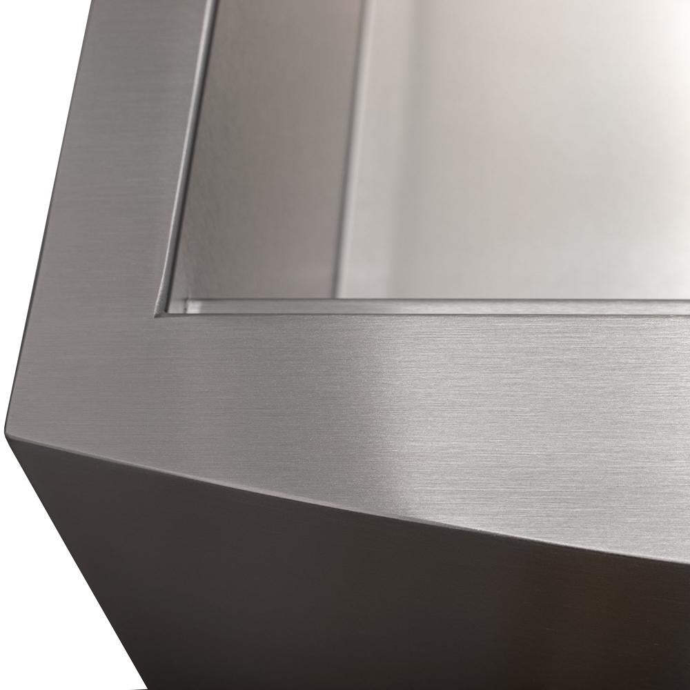 ZLINE 33 in. Moritz Farmhouse Apron Mount Single Bowl Stainless Steel Kitchen Sink with Bottom Grid and Accessories (SLSAP-33)