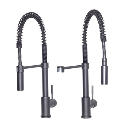 ZLINE Autograph Edition Sierra Pull Down Spring Single Handle Kitchen Faucet in Matte Black (SRA-KF-MB)