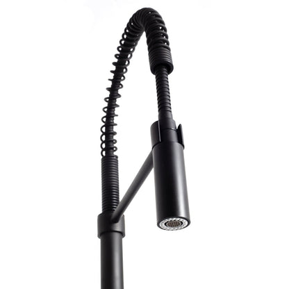 ZLINE Autograph Edition Sierra Pull Down Spring Single Handle Kitchen Faucet in Matte Black (SRA-KF-MB)