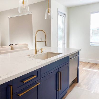 ZLINE Autograph Edition Sierra Pull Down Spring Single Handle Kitchen Faucet in Polished Gold (SRA-KF-PG)