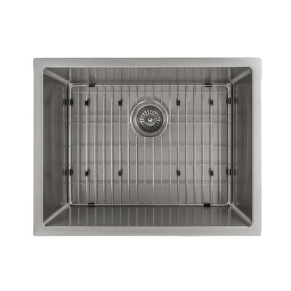 ZLINE 23 in. Meribel Undermount Single Bowl Stainless Steel Kitchen Sink with Bottom Grid (SRS-23)