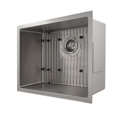 ZLINE 23 in. Meribel Undermount Single Bowl Stainless Steel Kitchen Sink with Bottom Grid (SRS-23)