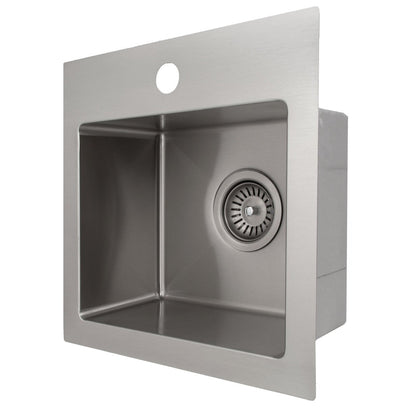 ZLINE 15 in. Donner Topmount Single Bowl Bar Kitchen Sink in Stainless Steel (STS-15)