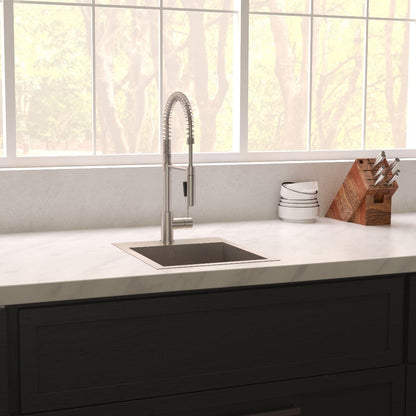 ZLINE 15 in. Donner Topmount Single Bowl Bar Kitchen Sink in Stainless Steel (STS-15)