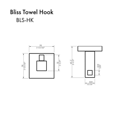 ZLINE Autograph Edition Bliss Towel Hook in Champagne Bronze (BLS-HK-CB)