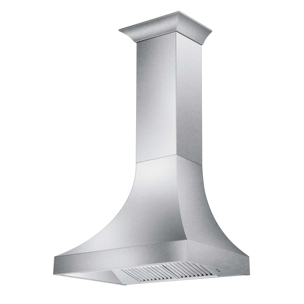 ZLINE 36 in. Designer Series Satin Stainless Steel Ducted Wall Range Hood (8632S-36)