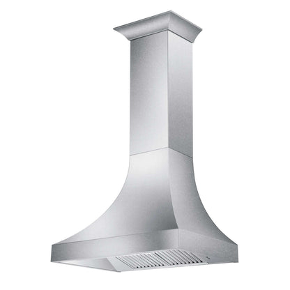 ZLINE 36 in. Designer Series Satin Stainless Steel Ducted Wall Range Hood (8632S-36)