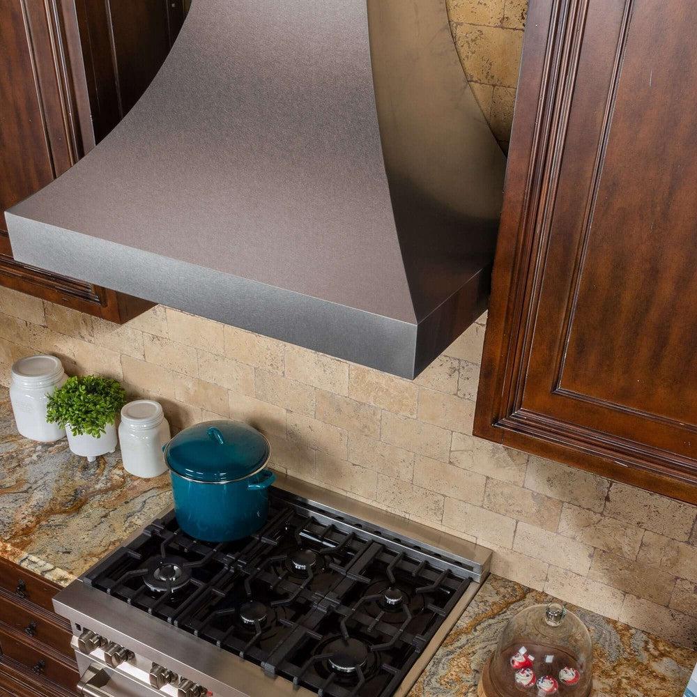 ZLINE 48 in. Designer Series Satin Stainless Steel Ducted Wall Range Hood (8632S-48)