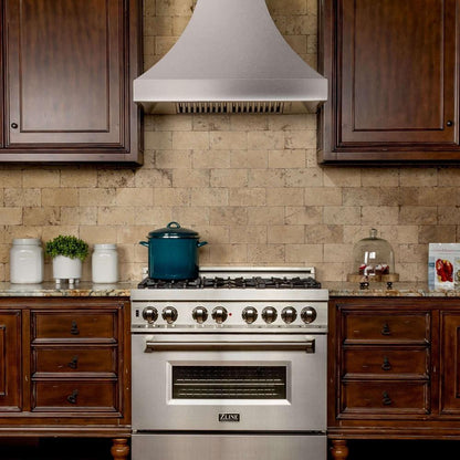 ZLINE 30 in. Designer Series Satin Stainless Steel Ducted Wall Range Hood (8632S-30)