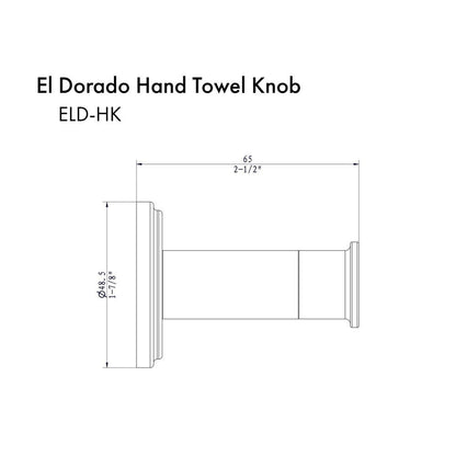 ZLINE Autograph Edition El Dorado Towel Hook in Polished Gold (ELD-HK-PG)