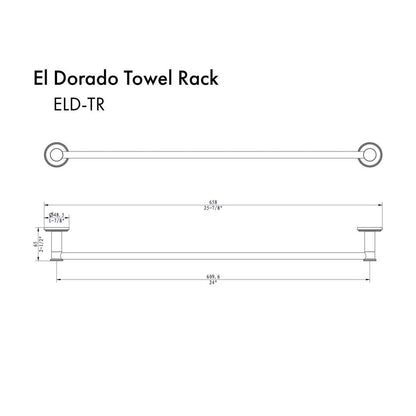 ZLINE Autograph Edition El Dorado Towel Rail in Polished Gold (ELD-TR-PG)