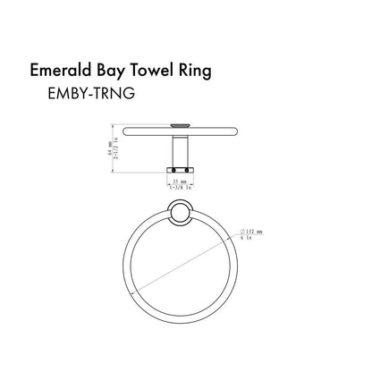 ZLINE Autograph Edition Emerald Bay Towel Ring in Polished Gold (EMBY-TRNG-PG)