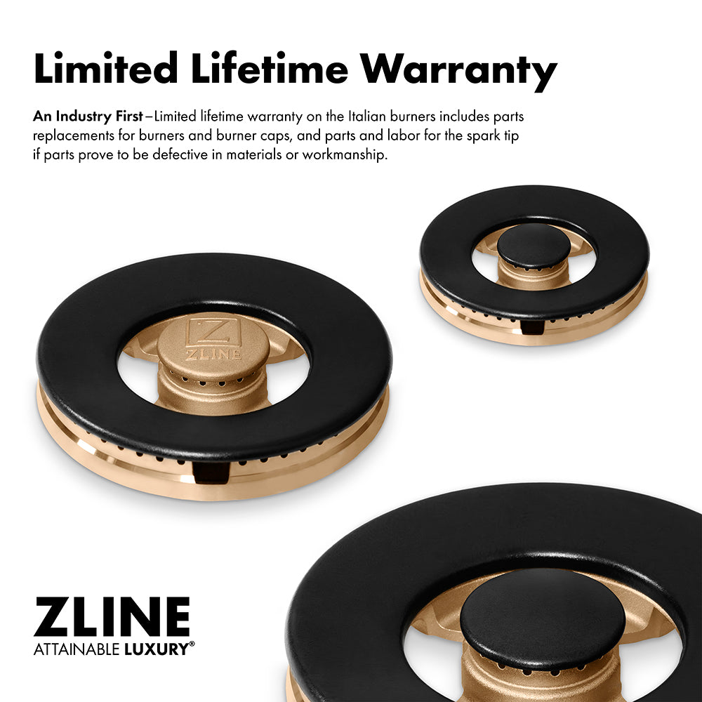 ZLINE Autograph Edition 36 in. 5.2 cu. ft. Paramount Dual Fuel Range with 6 Burner DuoPro™ Cooktop and Electric Convection Oven in Stainless Steel with Polished Nickel Helix Handle and Accents (PSDRZ-36-KPN)