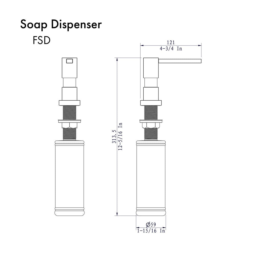 ZLINE Faucet Soap Dispenser in Gun Metal (FSD-GM)