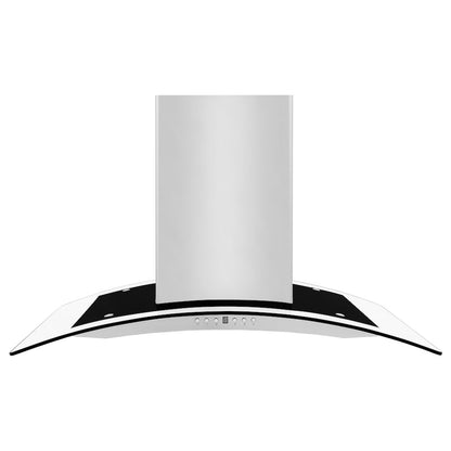 ZLINE 30 in. Convertible Vent Island Mount Range Hood in Stainless Steel and Glass (GL14i-30)