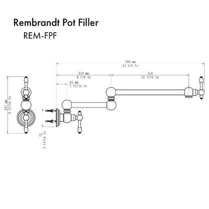 ZLINE Rembrandt Pot Filler in Oil-Rubbed Bronze (REM-FPF-ORB)