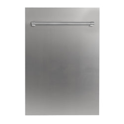 ZLINE 18 in. Compact Top Control Dishwasher with Stainless Steel Tub and Traditional Handle, 52dBa (DW-18)