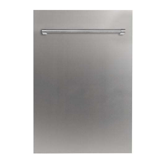 ZLINE 18 in. Compact Top Control Dishwasher with Stainless Steel Tub and Traditional Handle, 52dBa (DW-18)