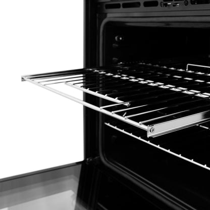 ZLINE Autograph Edition 30 in. Professional True Convection Double Wall Oven with Air Fry and Self Clean in Black Stainless Steel with Champagne Bronze Helix Handles (WADBZ-30-KCB)