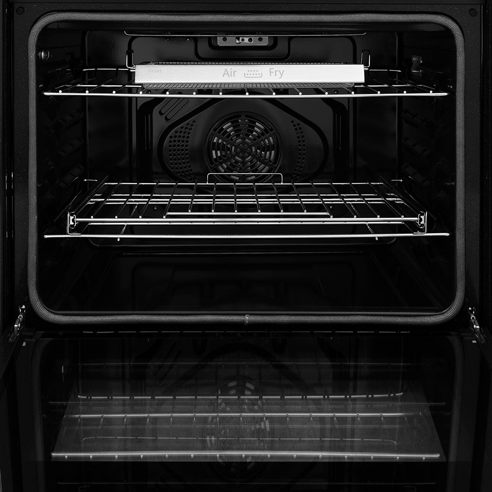 ZLINE Autograph Edition 30 in. Professional True Convection Single Wall Oven with Air Fry and Self Clean in Black Stainless Steel with Polished Gold Helix Handle (WASBZ-30-KG)