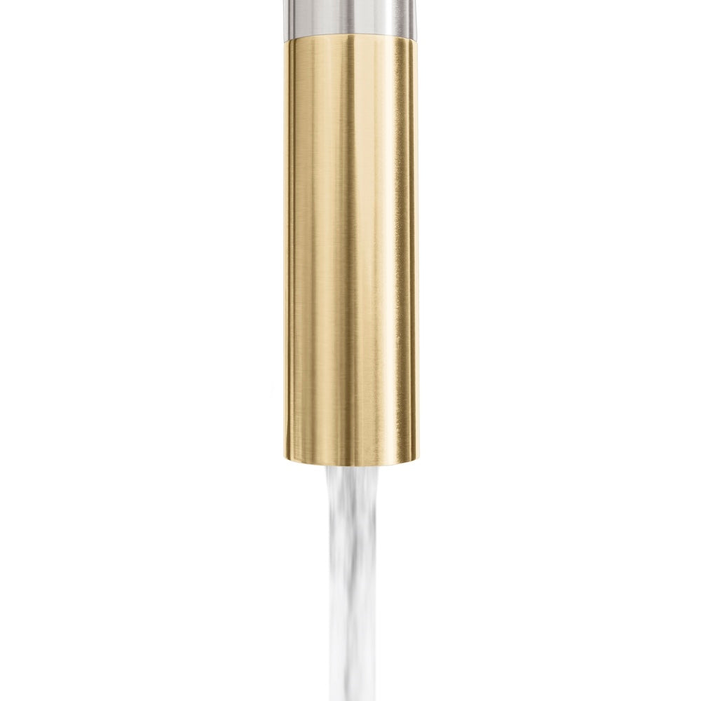 ZLINE Autograph Edition Gemini Pull Down Single Handle Kitchen Faucet in Brushed Nickel and Champagne Bronze (GEM-KF-ZBNCB)