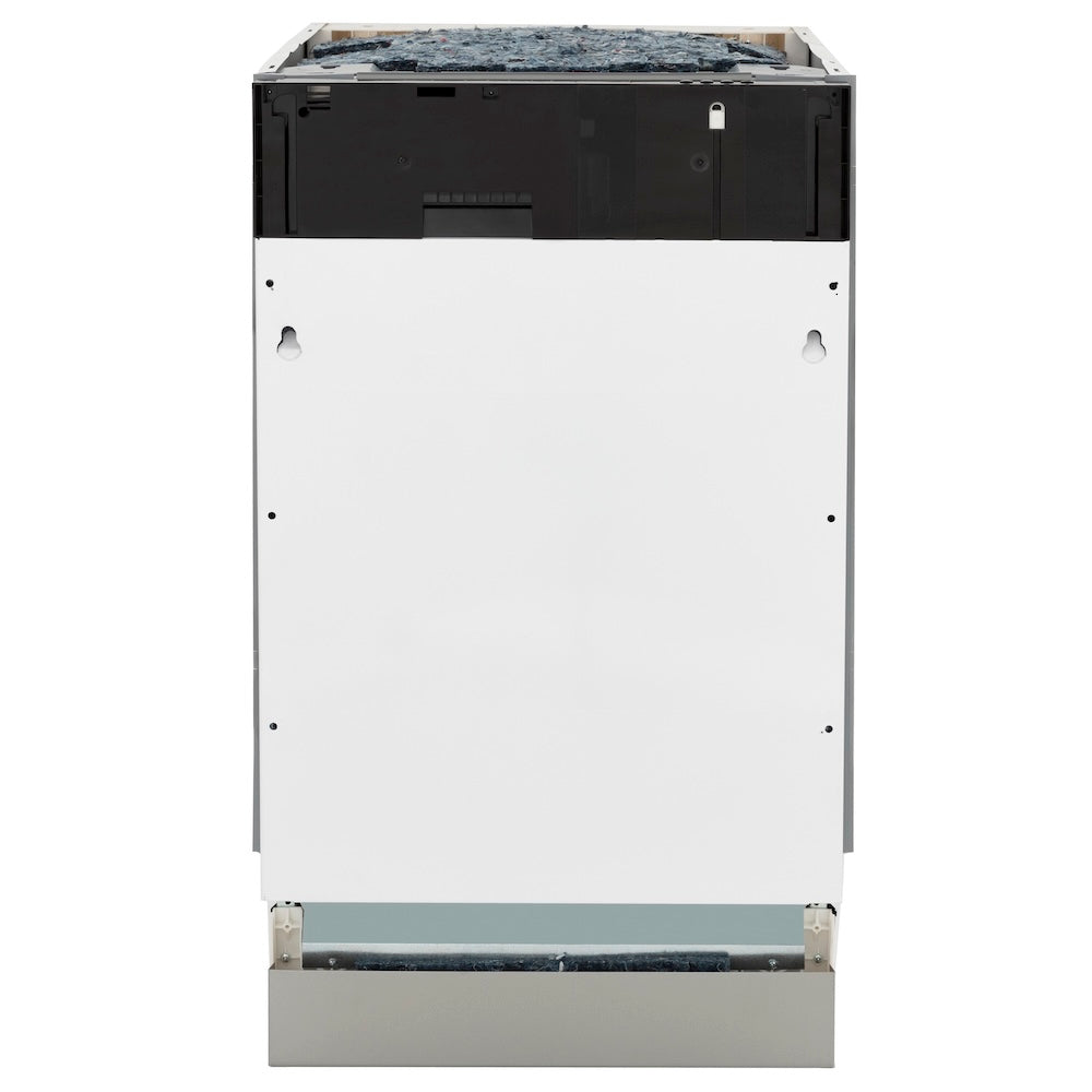 ZLINE Autograph Edition 24 in. Tallac Series 3rd Rack Top Control Built-In Tall Tub Dishwasher in Custom Panel Ready with Champagne Bronze Handle, 51dBa (DWVZ-24-CB)