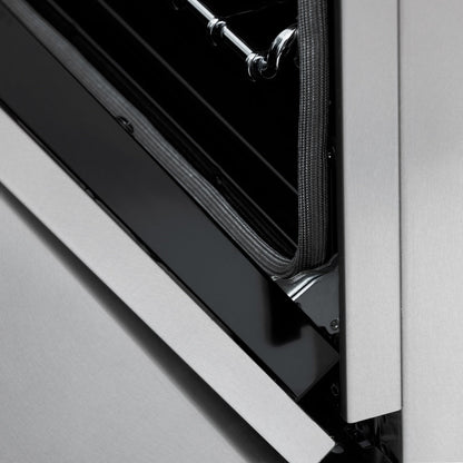 ZLINE Autograph Edition 30 in. 4.0 cu. ft. Legacy Dual Fuel Range with 4 Burner Gas Cooktop and Electric Convection Oven in Satin Stainless Steel and Polished Gold Accents (RASZ-SN-30-G)