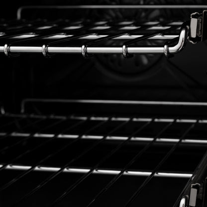 ZLINE Autograph Edition 60 in. 7.4 cu. ft. Legacy Dual Fuel Range with 9 Burner Gas Cooktop and 2 Electric Convection Ovens in Satin Stainless Steel and Matte Black Accents (RASZ-SN-60-MB)