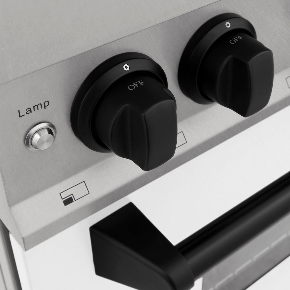 ZLINE Autograph Edition 60 in. 7.4 cu. ft. Legacy Dual Fuel Range with 9 Burner Gas Cooktop and 2 Electric Convection Ovens in Satin Stainless Steel with White Matte Doors and Matte Black Accents (RASZ-WM-60-MB)