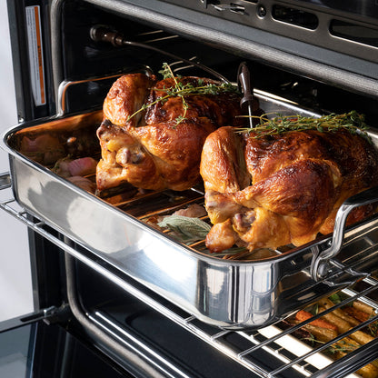 ZLINE Autograph Edition 30 in. Professional True Convection Double Wall Oven with Air Fry and Self Clean in Satin Stainless Steel with Polished Gold Helix Handles (WADSZ-30-KG)