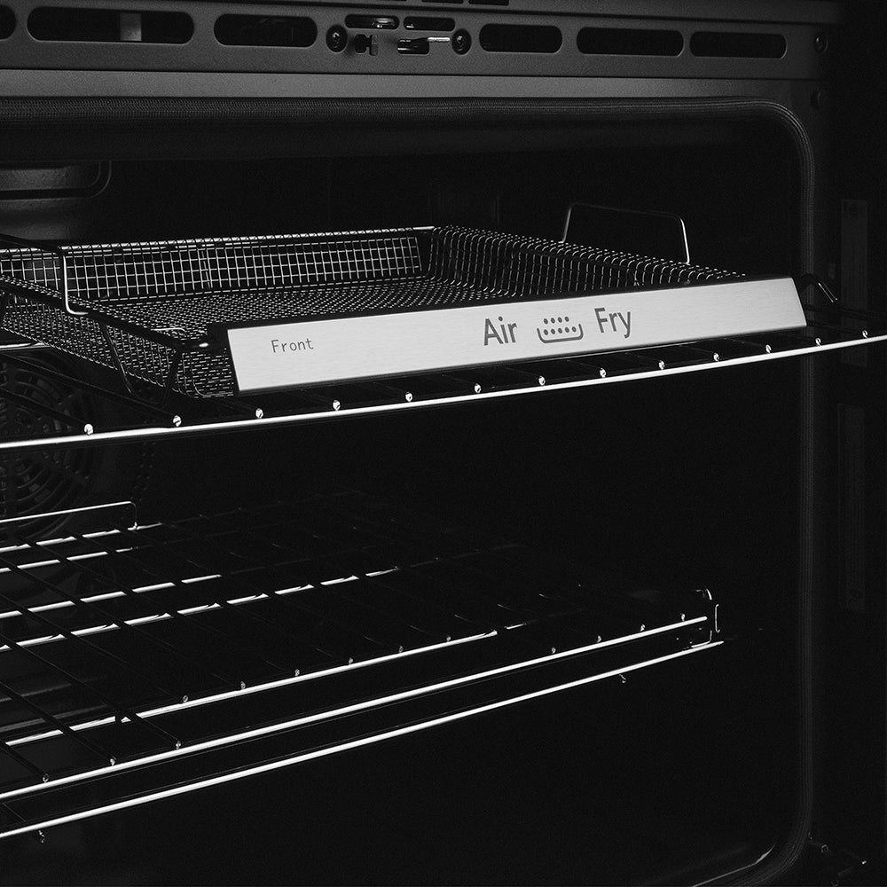 ZLINE Autograph Edition 30 in. Professional True Convection Double Wall Oven with Air Fry and Self Clean in Satin Stainless Steel with Polished Gold Helix Handles (WADSZ-30-KG)