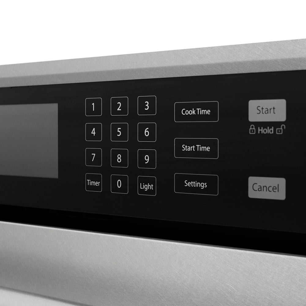 ZLINE Autograph Edition 30 in. Professional True Convection Single Wall Oven with Air Fry and Self Clean in Satin Stainless Steel with Polished Nickel Helix Handle (WASSZ-30-KPN)