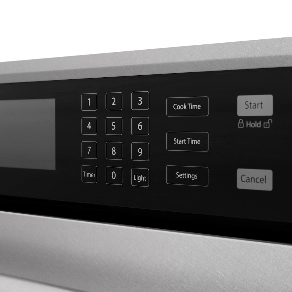 ZLINE Autograph Edition 30 in. Professional True Convection Single Wall Oven with Air Fry and Self Clean in Satin Stainless Steel with White Matte Door and Matte Black Handle (WASSZ-WM-30-MB)