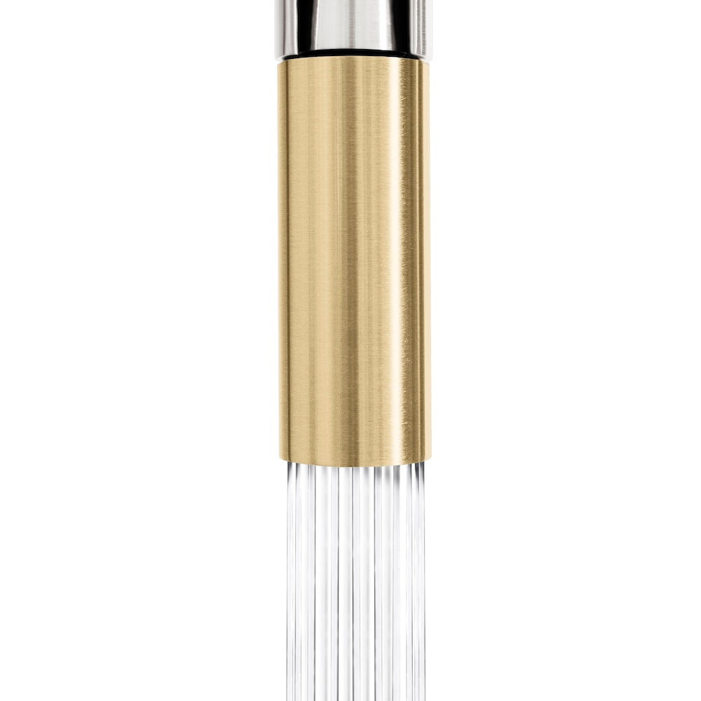 ZLINE Autograph Edition Sierra Pull Down Spring Single Handle Kitchen Faucet in Brushed Nickel and Champagne Bronze (SRA-KF-ZBNCB)