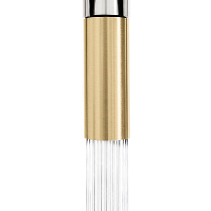 ZLINE Autograph Edition Sierra Pull Down Spring Single Handle Kitchen Faucet in Brushed Nickel and Champagne Bronze (SRA-KF-ZBNCB)