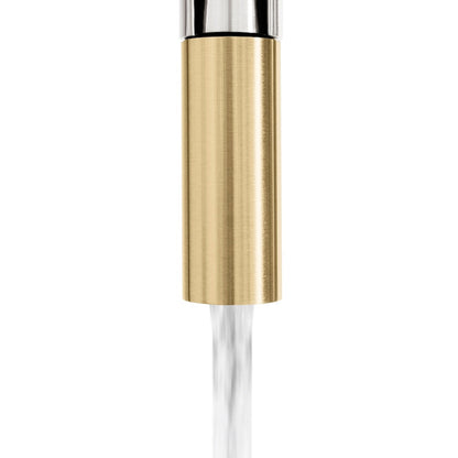 ZLINE Autograph Edition Sierra Pull Down Spring Single Handle Kitchen Faucet in Brushed Nickel and Champagne Bronze (SRA-KF-ZBNCB)