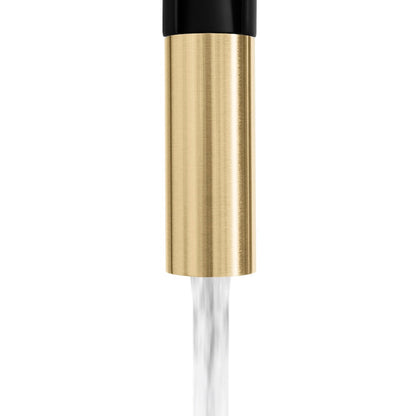 ZLINE Autograph Edition Sierra Pull Down Spring Single Handle Kitchen Faucet in Matte Black and Champagne Bronze (SRA-KF-ZMBCB)