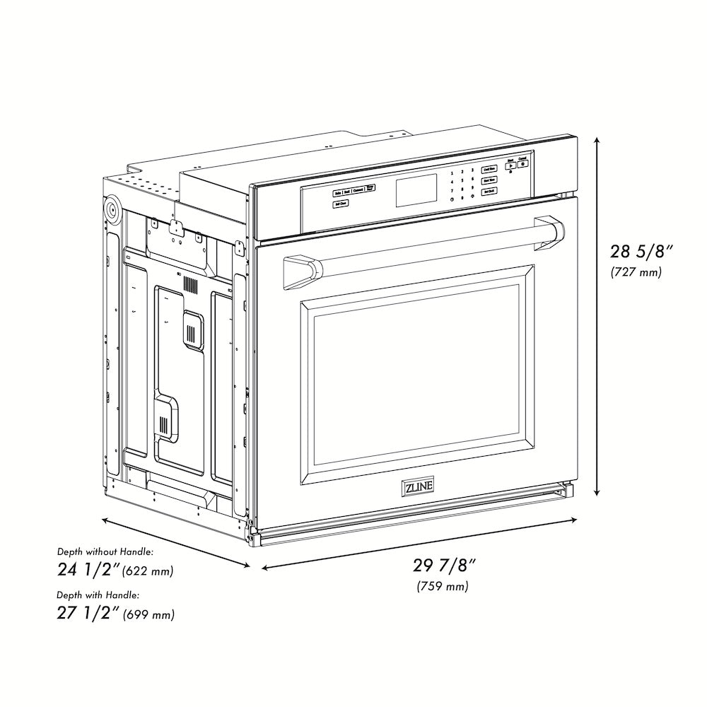 ZLINE Autograph Edition 30 in. Professional True Convection Single