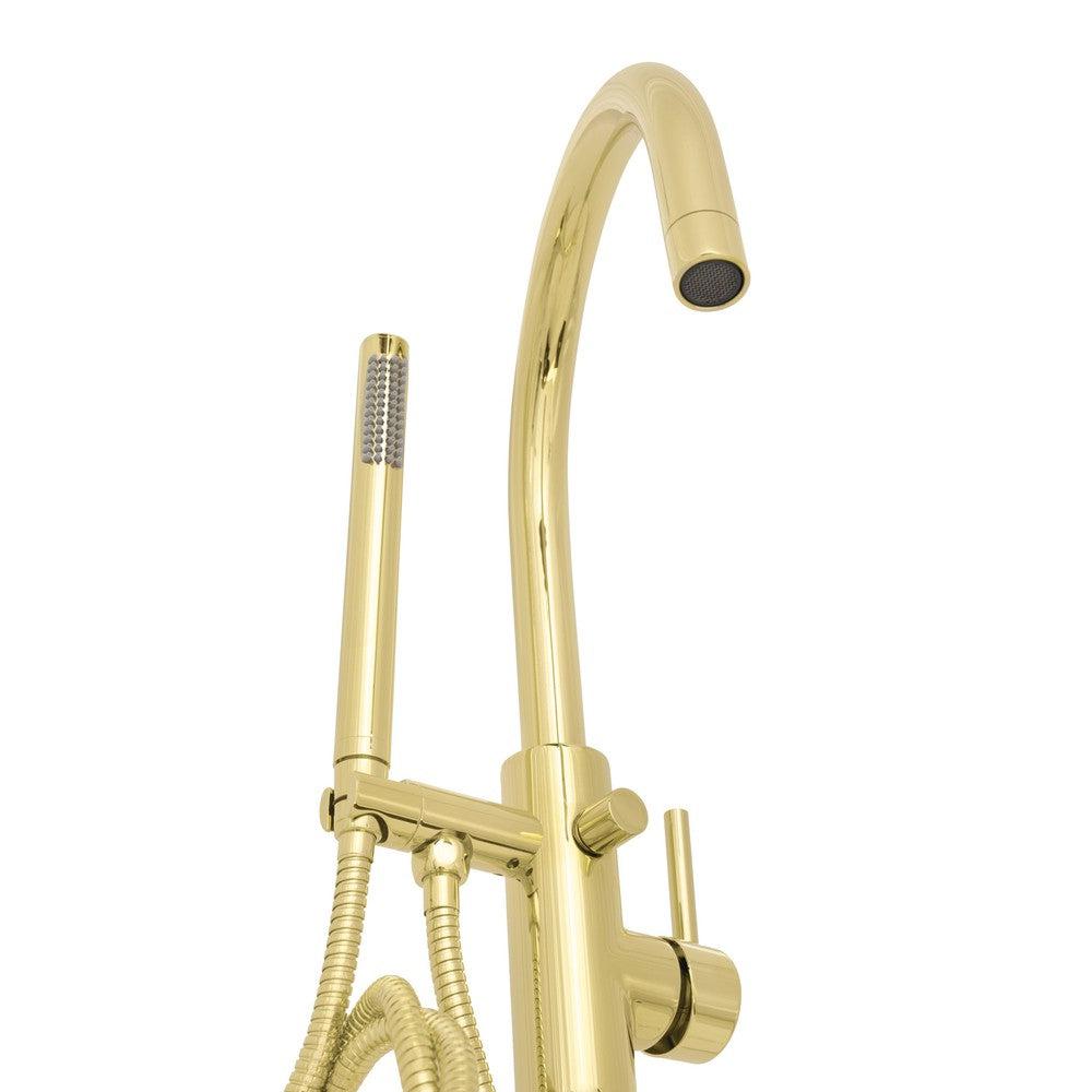 ZLINE Autograph Edition Emerald Bay Bath Tub Filler with Hand Shower in Polished Gold (EMBY-BTF-PG)