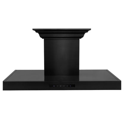 ZLINE 36 in. CrownSound™ Ducted Vent Wall Mount Range Hood in Black Stainless Steel with Built-in Bluetooth Speakers (BSKENCRN-BT-36)