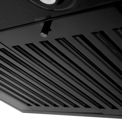 ZLINE 24 in. Convertible Vent Wall Mount Range Hood in Black Stainless Steel with Crown Molding (BSKENCRN-24)