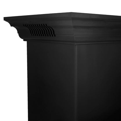 ZLINE 36 in. CrownSound™ Ducted Vent Wall Mount Range Hood in Black Stainless Steel with Built-in Bluetooth Speakers (BSKENCRN-BT-36)
