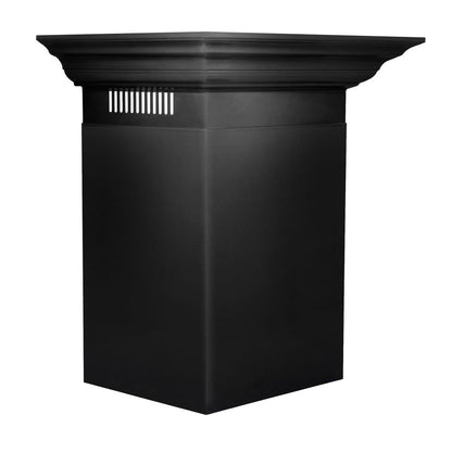ZLINE 24 in. Convertible Vent Wall Mount Range Hood in Black Stainless Steel with Crown Molding (BSKENCRN-24)