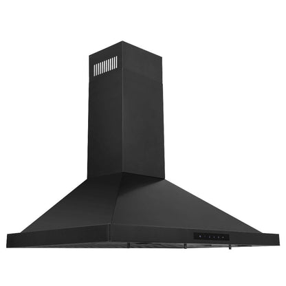 ZLINE Kitchen Package with Black Stainless Steel Refrigerator, 48 in. Dual Fuel Range, 48 in. Range Hood, Microwave Drawer, and 24 in. Tall Tub Dishwasher (5KPR-RABRH48-MWDWV)