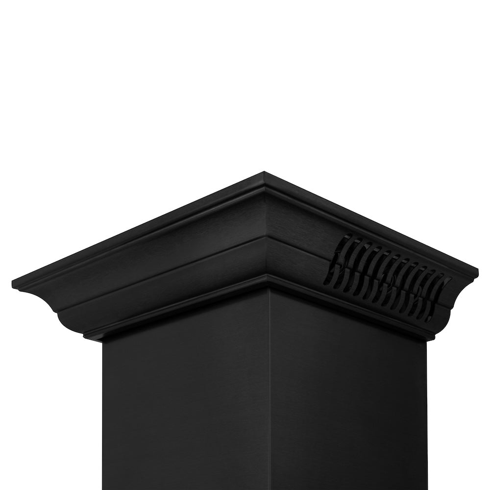 ZLINE 24 in. CrownSound™ Ducted Vent Wall Mount Range Hood in Black Stainless Steel with Built-in Bluetooth Speakers (BSKBNCRN-BT-24)