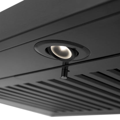 ZLINE 24 in. CrownSound™ Ducted Vent Wall Mount Range Hood in Black Stainless Steel with Built-in Bluetooth Speakers (BSKBNCRN-BT-24)