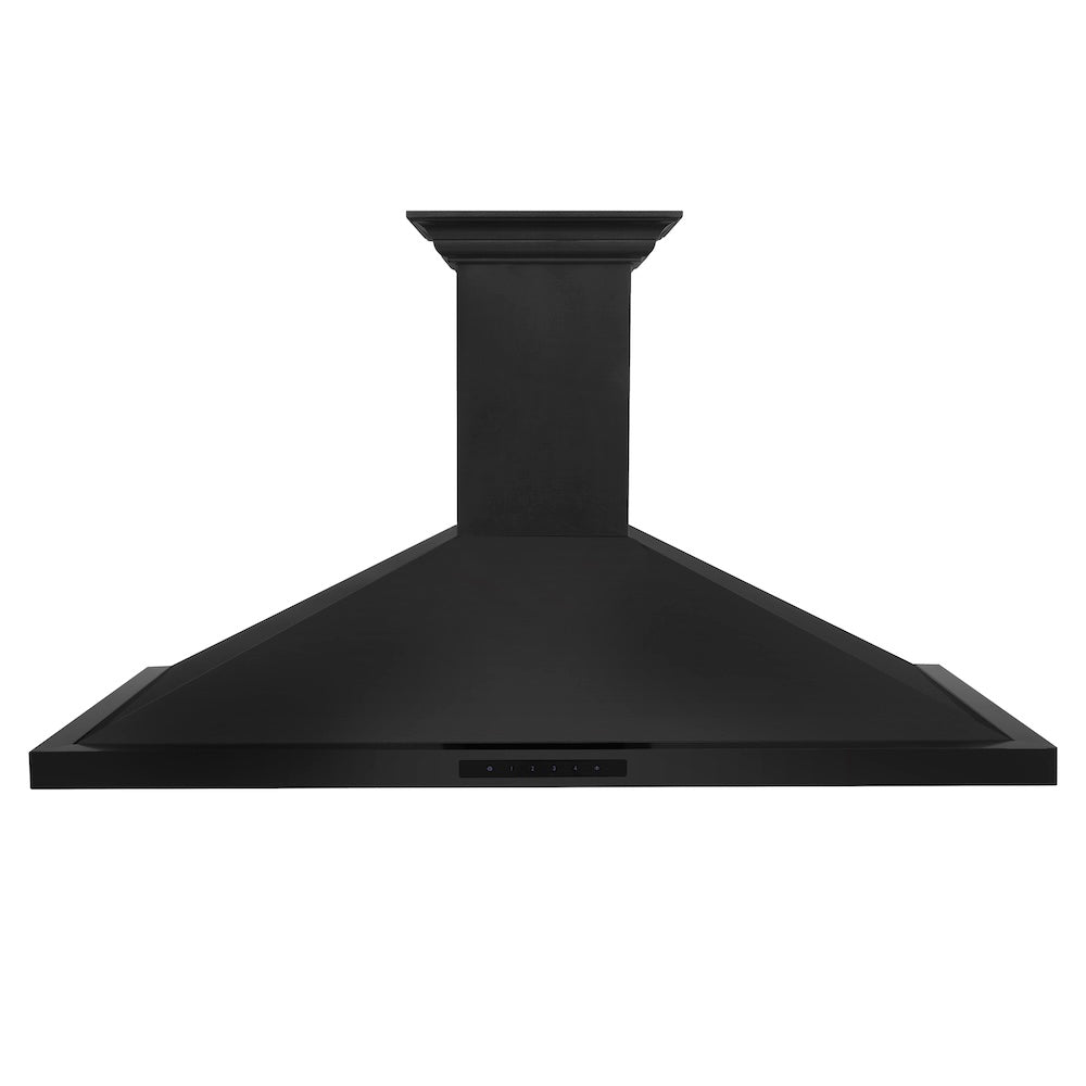 ZLINE 48 in. CrownSound™ Ducted Vent Wall Mount Range Hood in Black Stainless Steel with Built-in Bluetooth Speakers (BSKBNCRN-BT-48)