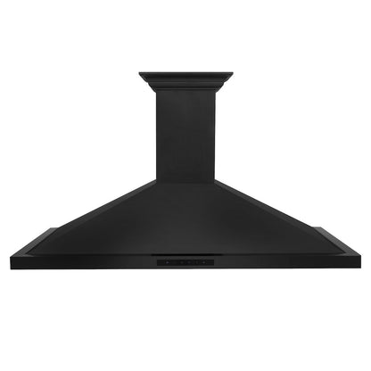 ZLINE 48 in. CrownSound™ Ducted Vent Wall Mount Range Hood in Black Stainless Steel with Built-in Bluetooth Speakers (BSKBNCRN-BT-48)