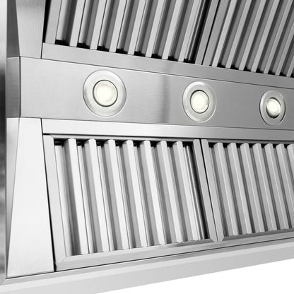 ZLINE 36 in. Wooden Wall Mount Range Hood in Rustic Bright White Finish (355WW-36)